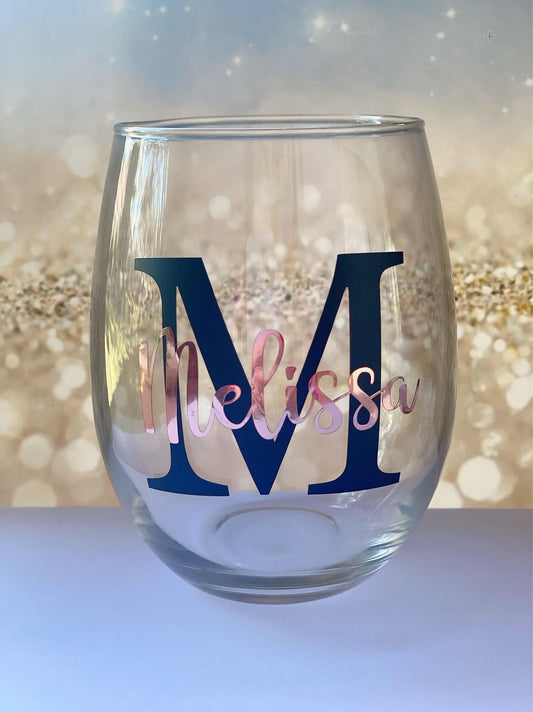Personalised Stemless Wine Glass - Perfect Gift For Her