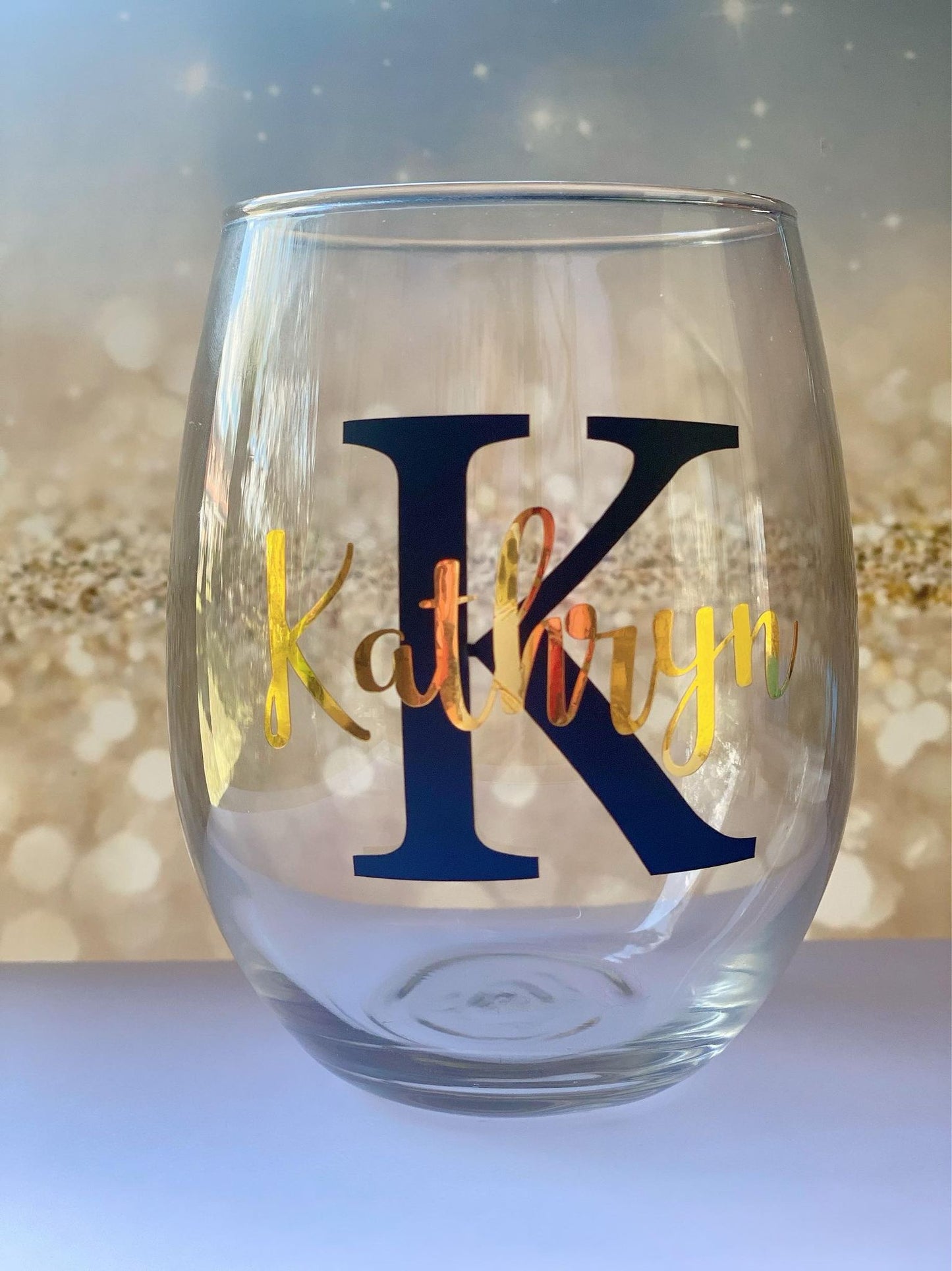 Personalised Stemless Wine Glass - Perfect Gift For Her