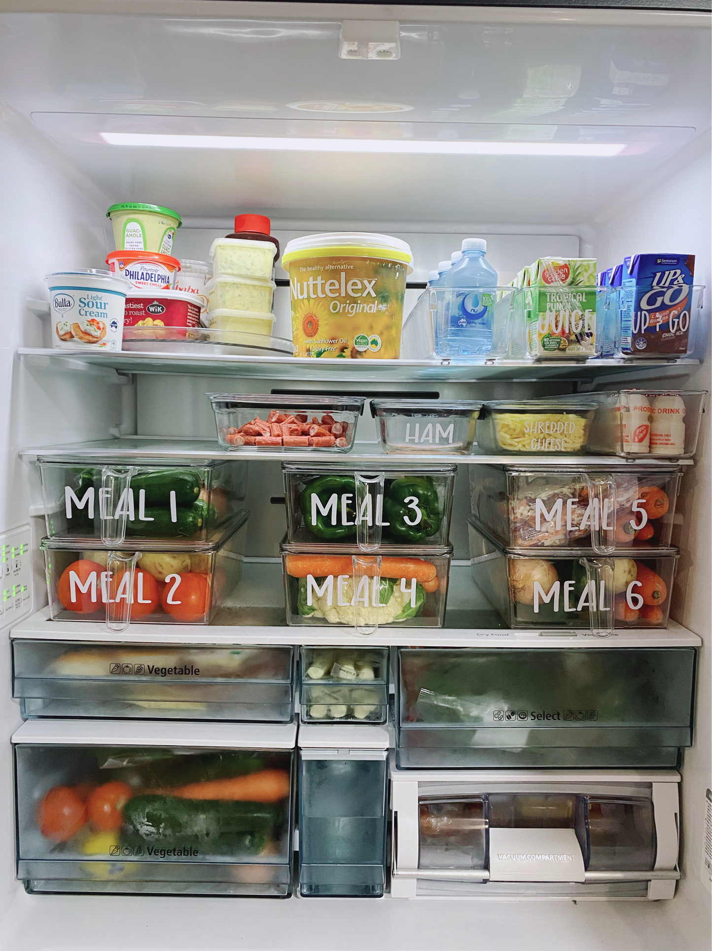 Fridge Organisers with Handle and Lid